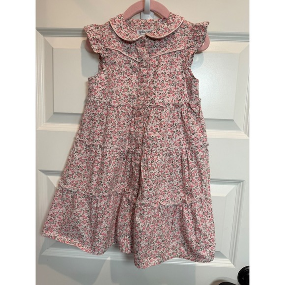 Lydia Jane Other - Lydia Jane Western Pearl Snap Pink Floral Tiered Cotton Dress 3T